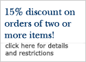 15% discount on orders of 2 or more items! Click here for details and restrictions